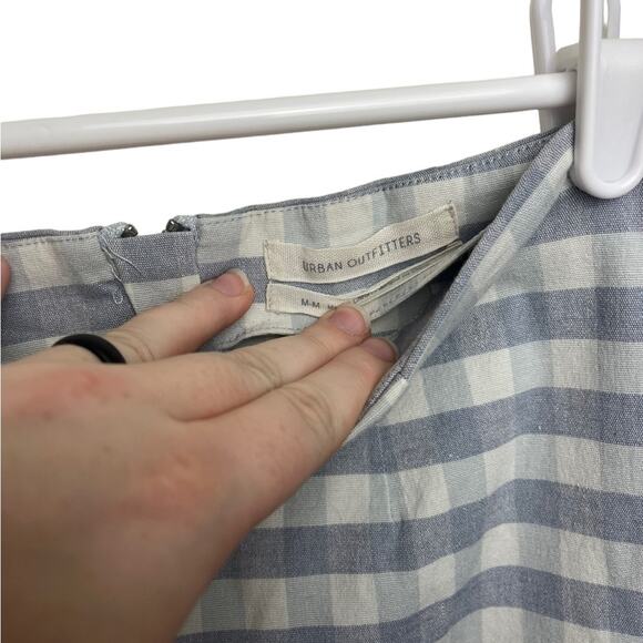 Urban Outfitters Ashton Ruffle Soft Purple Check Mini Skirt Women’s M - Picture 7 of 11